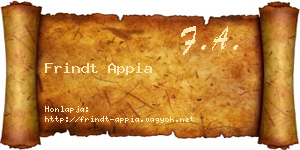 Frindt Appia névjegykártya
